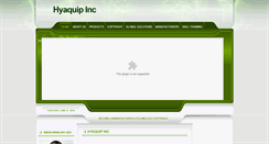 Desktop Screenshot of hyaquipinc.com